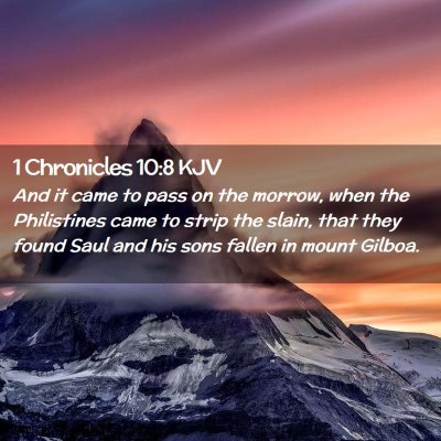 1 Chronicles 10:8 KJV Free Bible Images