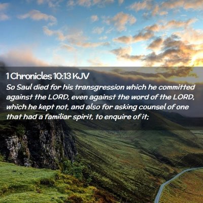 1 Chronicles 10:13 KJV Free Bible Images