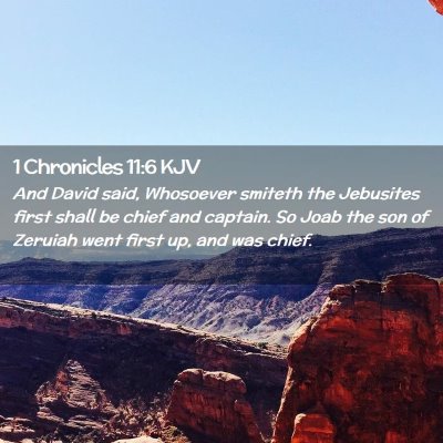 1 Chronicles 11:6 KJV Free Bible Images