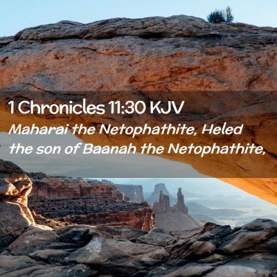 1 Chronicles 11:30 KJV Free Bible Images