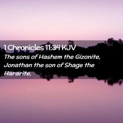 1 Chronicles 11:34 KJV Free Bible Images