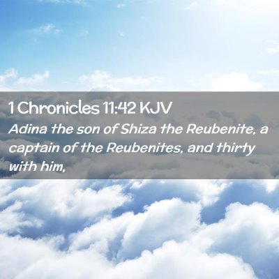 1 Chronicles 11:42 KJV Free Bible Images