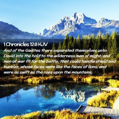 1 Chronicles 12:8 KJV Free Bible Images