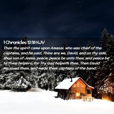 1 Chronicles 12:18 KJV Free Bible Images