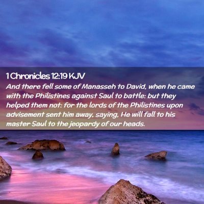 1 Chronicles 12:19 KJV Free Bible Images