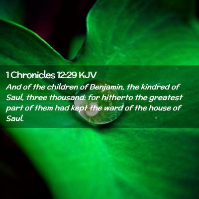 1 Chronicles 12:29 KJV Free Bible Images