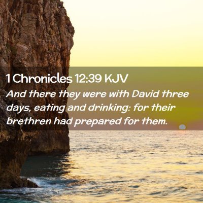 1 Chronicles 12:39 KJV Free Bible Images