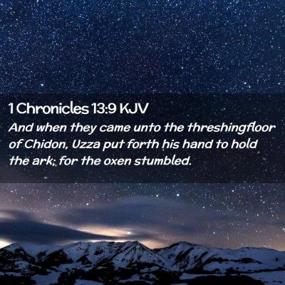 1 Chronicles 13:9 KJV Free Bible Images