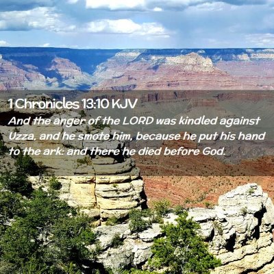 1 Chronicles 13:10 KJV Free Bible Images