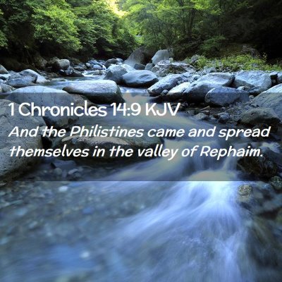 1 Chronicles 14:9 KJV Free Bible Images