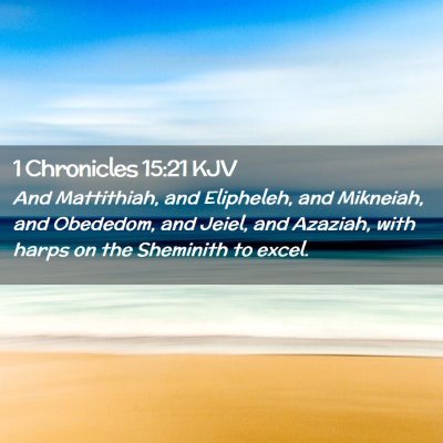 1 Chronicles 15:21 KJV Free Bible Images