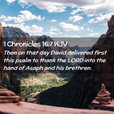 1 Chronicles 16:7 KJV Free Bible Images