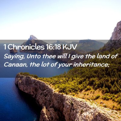 1 Chronicles 16:18 KJV Free Bible Images