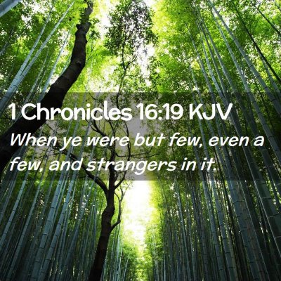 1 Chronicles 16:19 KJV Free Bible Images