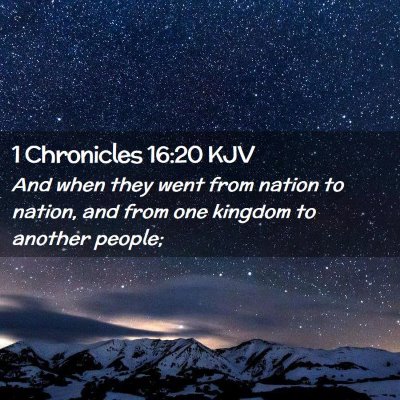 1 Chronicles 16:20 KJV Free Bible Images