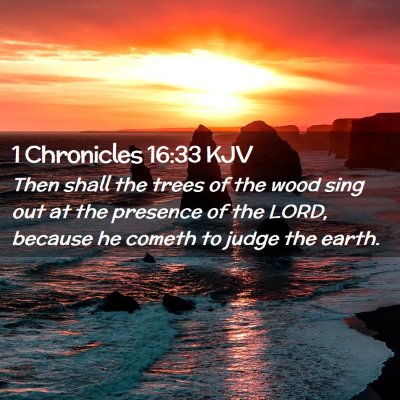 1 Chronicles 16:33 KJV Free Bible Images