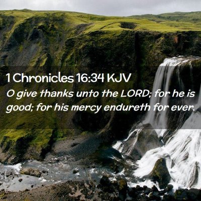 1 Chronicles 16:34 KJV Free Bible Images