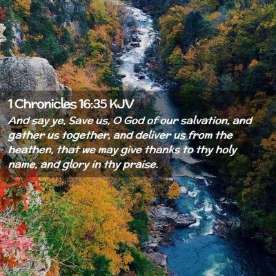 1 Chronicles 16:35 KJV Free Bible Images