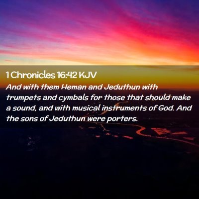 1 Chronicles 16:42 KJV Free Bible Images