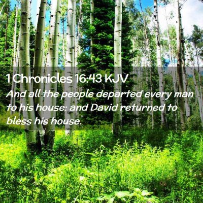 1 Chronicles 16:43 KJV Free Bible Images