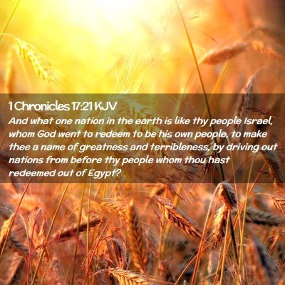 1 Chronicles 17:21 KJV Free Bible Images