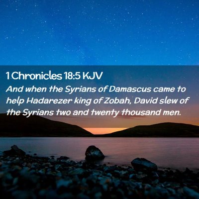 1 Chronicles 18:5 KJV Free Bible Images