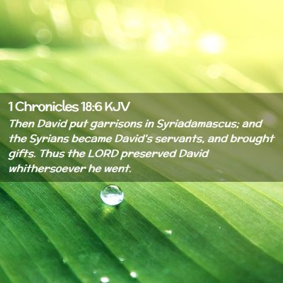 1 Chronicles 18:6 KJV Free Bible Images