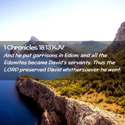 1 Chronicles 18:13 KJV Free Bible Images