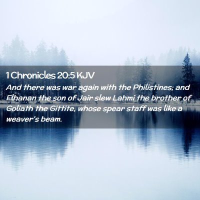 1 Chronicles 20:5 KJV Free Bible Images