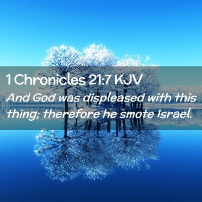 1 Chronicles 21:7 KJV Free Bible Images