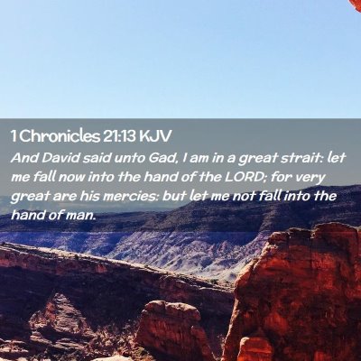 1 Chronicles 21:13 KJV Free Bible Images