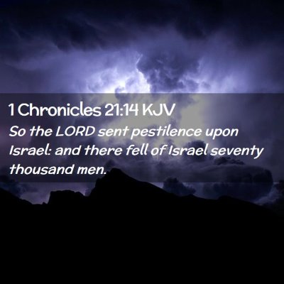 1 Chronicles 21:14 KJV Free Bible Images