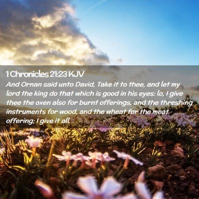 1 Chronicles 21:23 KJV Free Bible Images