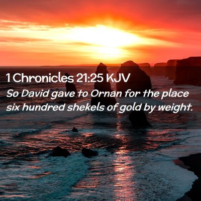 1 Chronicles 21:25 KJV Free Bible Images