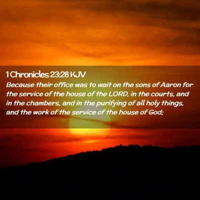 1 Chronicles 23:28 KJV Free Bible Images