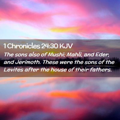 1 Chronicles 24:30 KJV Free Bible Images