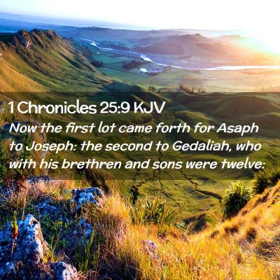 1 Chronicles 25:9 KJV Free Bible Images