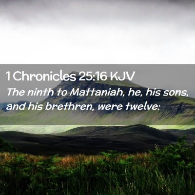 1 Chronicles 25:16 KJV Free Bible Images