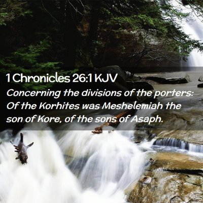 1 Chronicles 26:1 KJV Free Bible Images