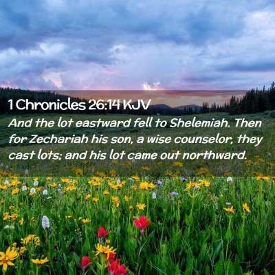 1 Chronicles 26:14 KJV Free Bible Images