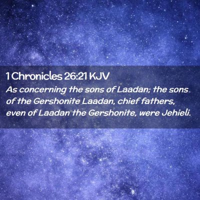 1 Chronicles 26:21 KJV Free Bible Images