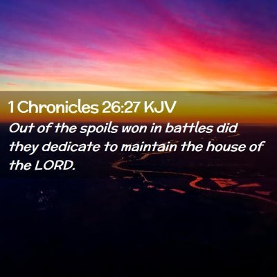 1 Chronicles 26:27 KJV Free Bible Images