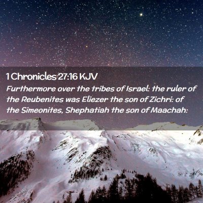 1 Chronicles 27:16 KJV Free Bible Images