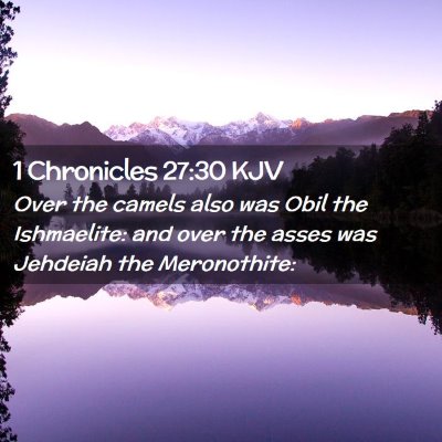 1 Chronicles 27:30 KJV Free Bible Images