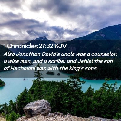 1 Chronicles 27:32 KJV Free Bible Images