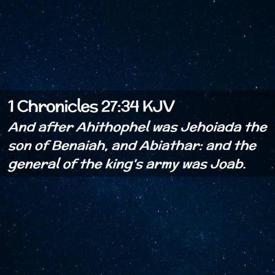 1 Chronicles 27:34 KJV Free Bible Images