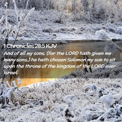 1 Chronicles 28:5 KJV Free Bible Images