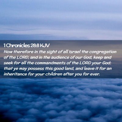 1 Chronicles 28:8 KJV Free Bible Images