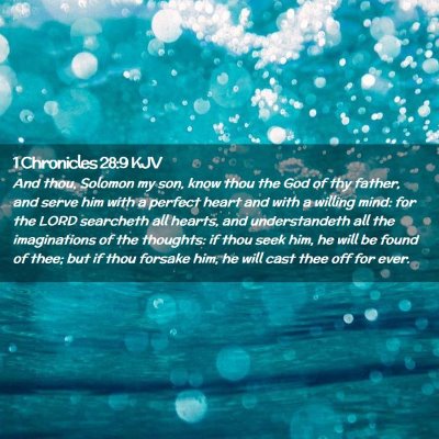 1 Chronicles 28:9 KJV Free Bible Images