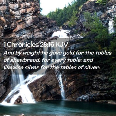 1 Chronicles 28:16 KJV Free Bible Images